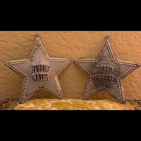 Vintage Other - Living Water & Bread of Life Star Ornaments Vtg